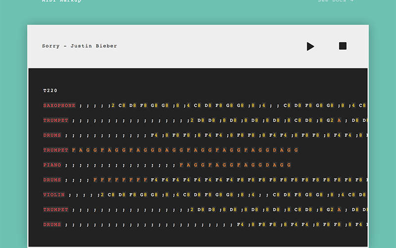 MIDI Markup